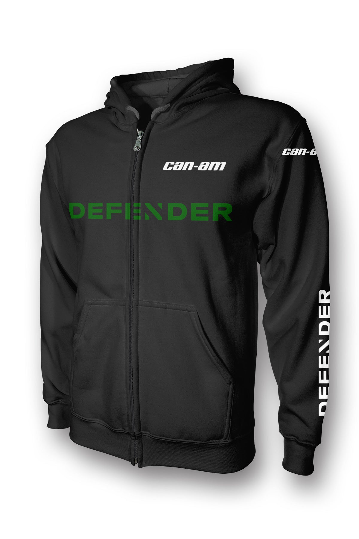 Men's Can-am Printed Zip-Up Hoodie Sweatshirt - Thick Casual Cardigan Jacket, Black, Sizes S-3XL - View #4