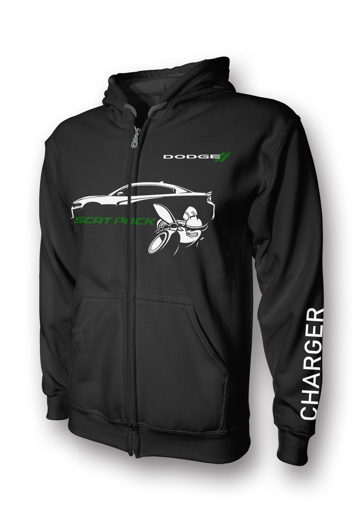 【HI FI FNK】Scat Eylet Hoodie Dodge Challenger Scat Pack Full-Zip Hoodie – Dodge Hoodie