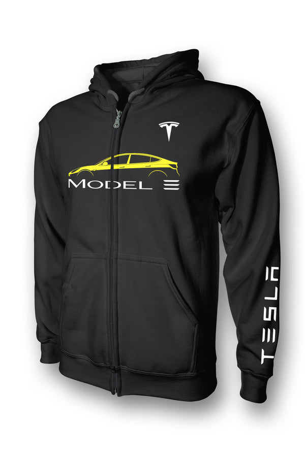 Tesla Model 3 Full Zip Hoodie