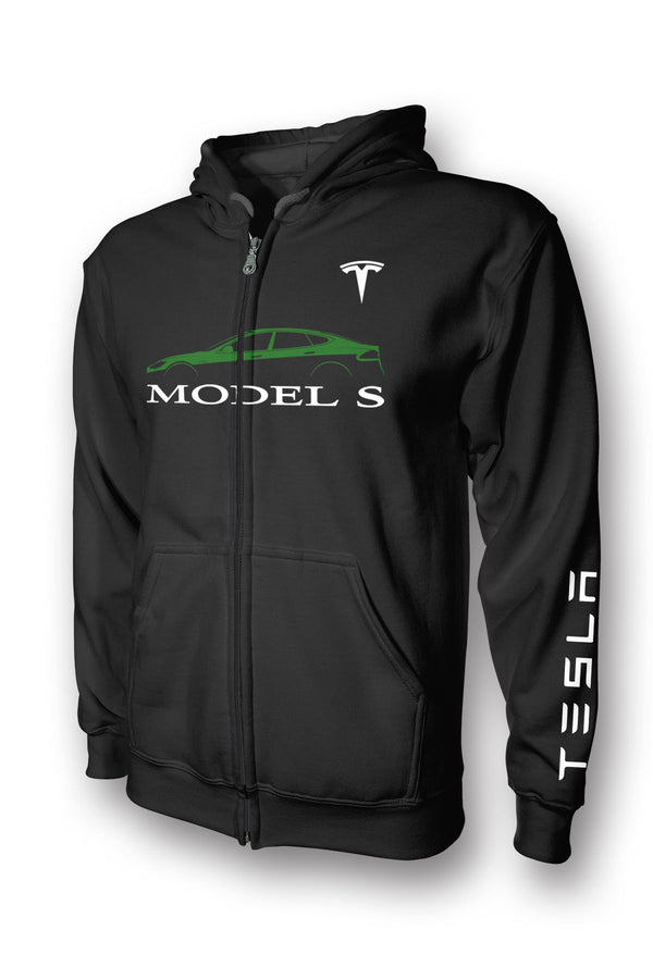 Tesla Model S Full Zip Hoodie