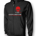 Corvette Racing C6R Jake Skull Full Zip Hoodie