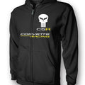 Corvette Racing C5R Jake Skull Full Zip Hoodie