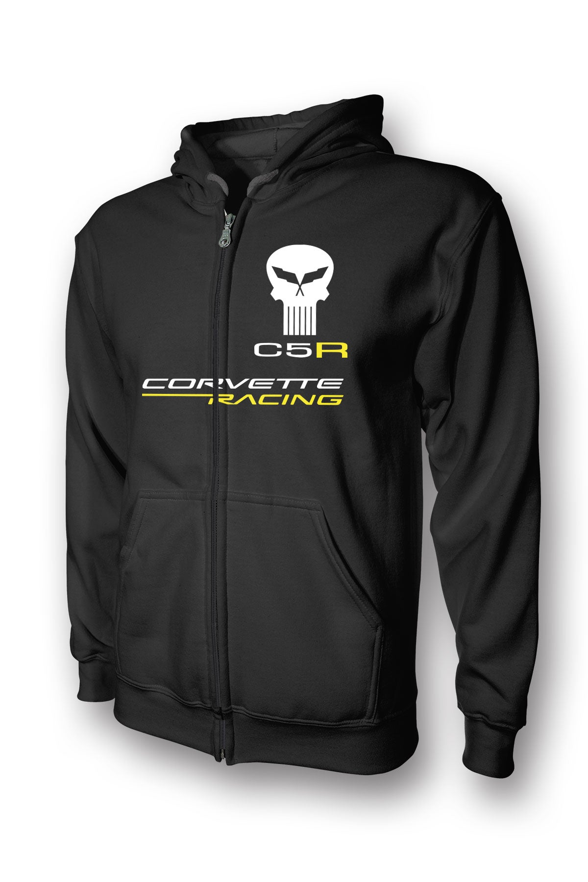 Corvette Racing C5R Jake Skull Full Zip Hoodie