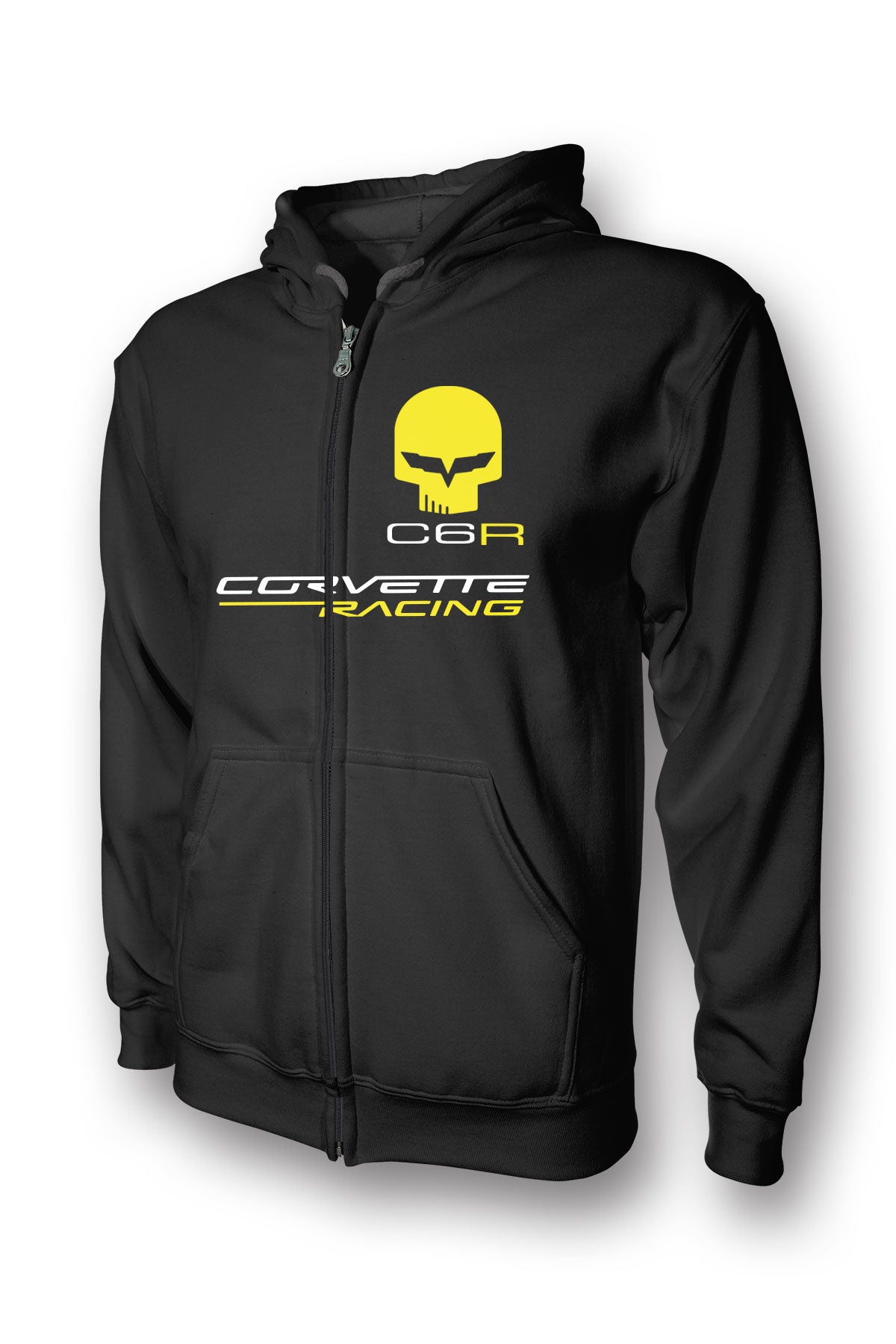 Corvette Racing C6R Jake Skull Full Zip Hoodie