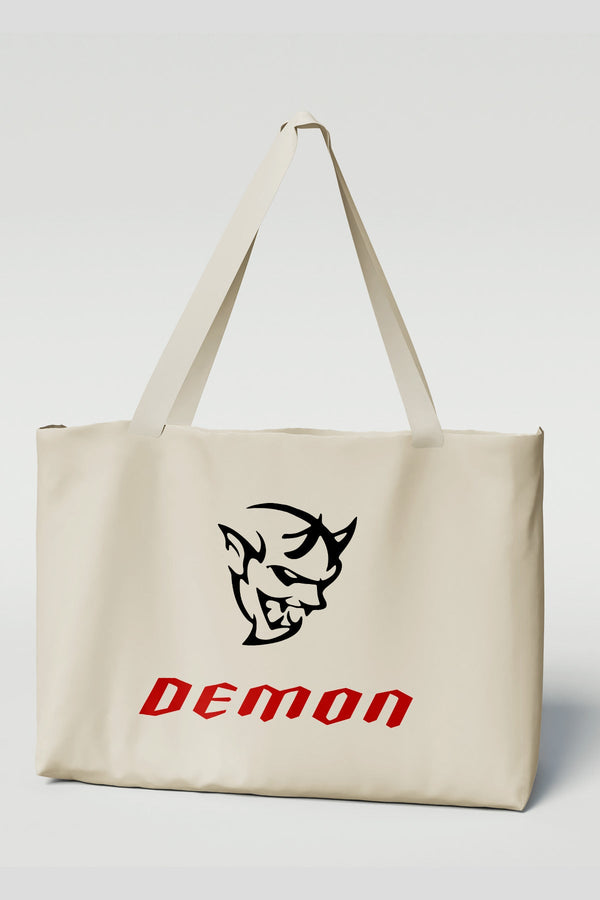 Dodge Demon Logo Canvas Tote Bag
