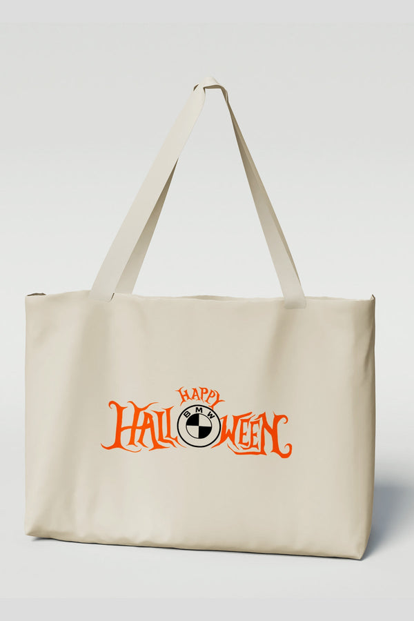 Halloween BMW Logo Canvas Tote Bag