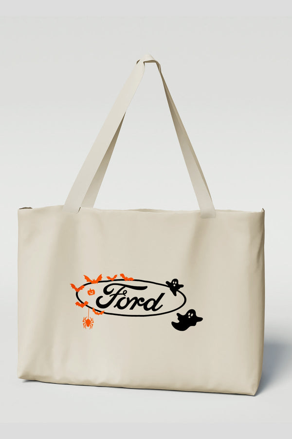 Halloween Ford Logo Canvas Tote Bag