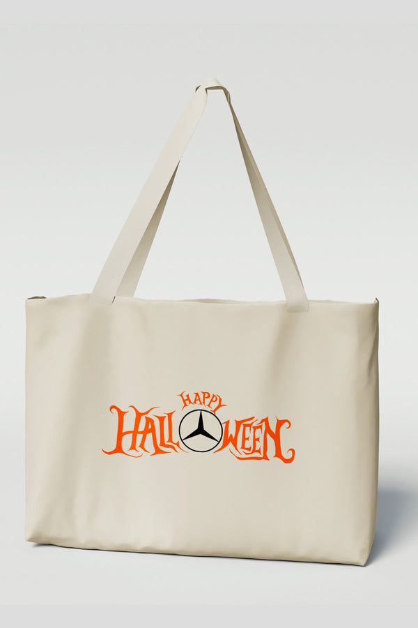 Halloween Mercedes-Benz Logo Canvas Tote Bag