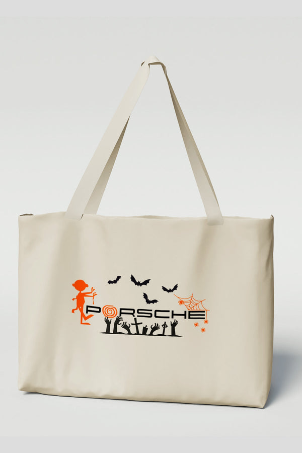Halloween Porsche Logo Canvas Tote Bag