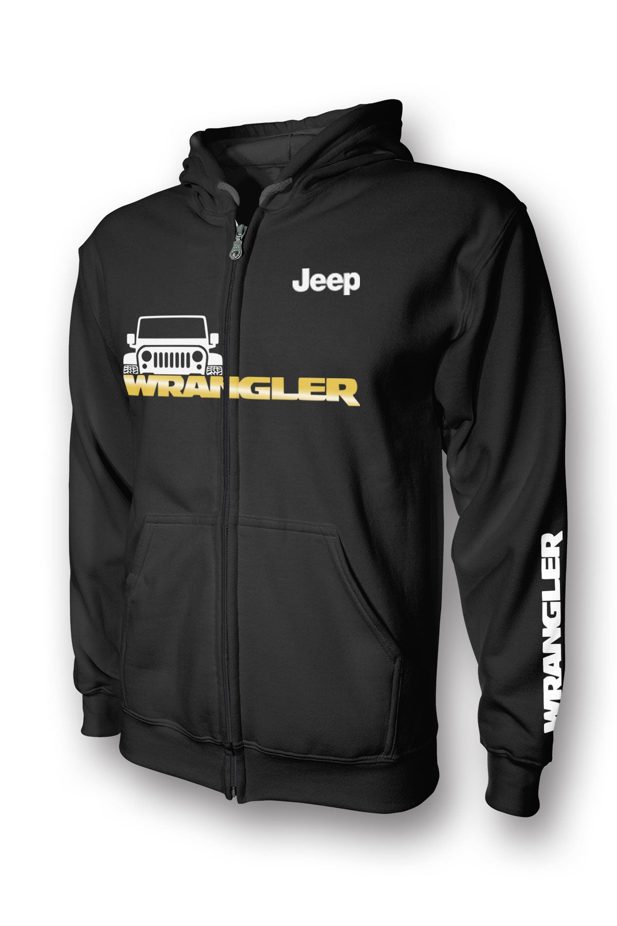 ★JEEP★ Lettering artwork overfit hoodie Jeep Wrangler Silhouette Full-Zip Hoodie – ZEUS