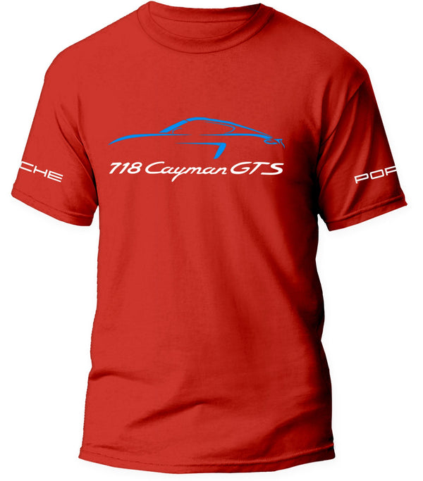 Porsche 718 Cayman Gts Crewneck T-shirt